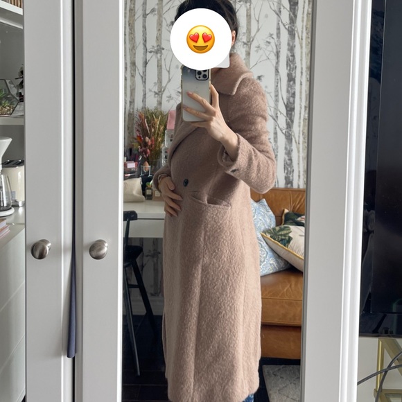 Club Monaco - pale pink/ beige wool coat - Picture 3 of 5